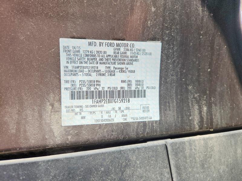 Продаж на аукціоні авто 2015 Ford Taurus, vin: 1FAHP2E8XFG159218, номер лоту: 58913146