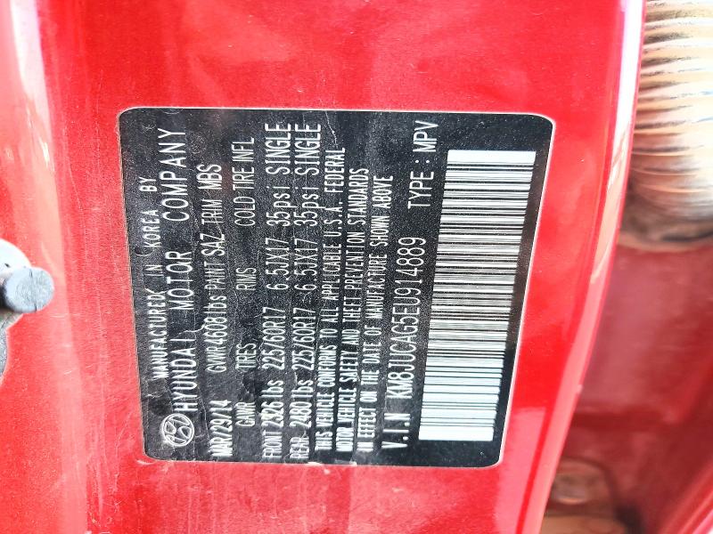 Aukcja sprzedaży 2014 Hyundai Tucson, vin: KM8JUCAG5EU914889, numer aukcji: 62976096