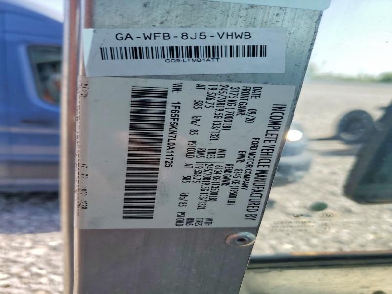 58157096 :رقم المزاد ، 1F65F5KN7L0A11725 vin ، 2020 Ford F59 مزاد بيع