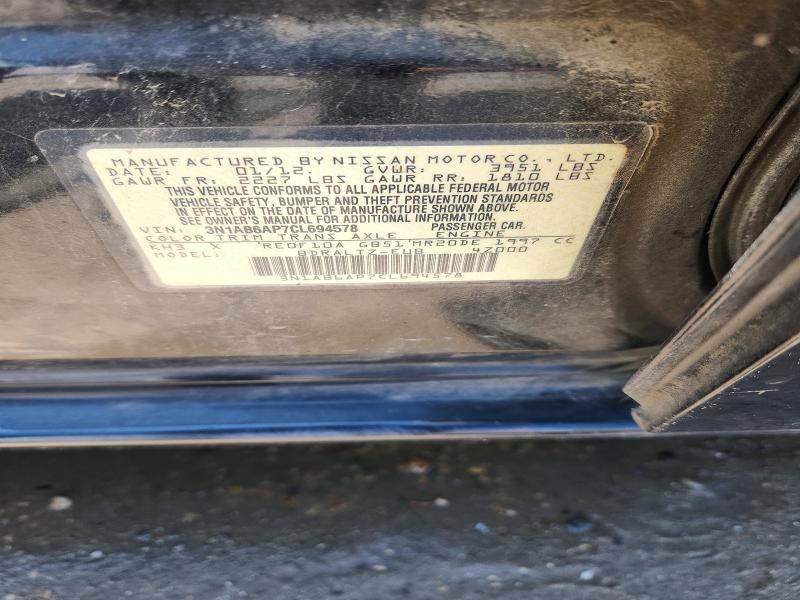2012 Nissan Sentra მანქანა იყიდება აუქციონზე, vin: 3N1AB6AP7CL694578, აუქციონის ნომერი: 58236556