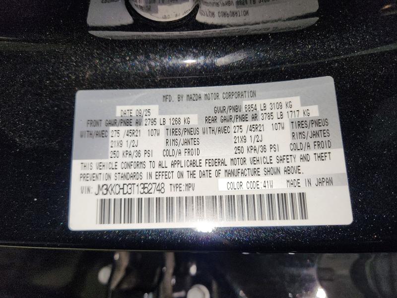 Продажа на аукционе авто 2026 Mazda Cx-90, vin: JM3KKCHD3T1352748, номер лота: 63344206