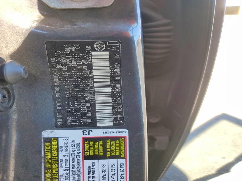 Продаж на аукціоні авто 2012 Toyota Corolla, vin: 2T1BU4EE7CC911672, номер лоту: 60456616