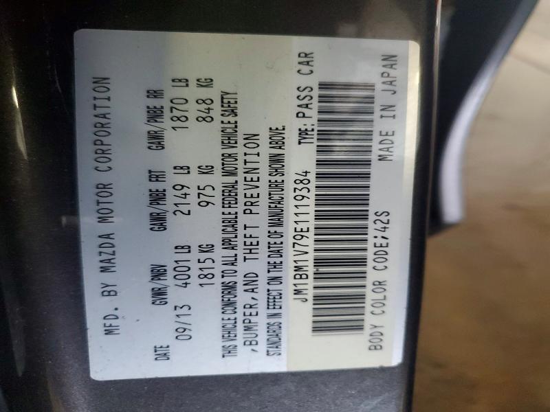 2014 Mazda 3 მანქანა იყიდება აუქციონზე, vin: JM1BM1V79E1119384, აუქციონის ნომერი: 62996116