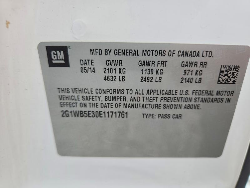 Продажа на аукционе авто 2014 Chevrolet Impala Limited, vin: 2G1WB5E30E1171761, номер лота: 62348886