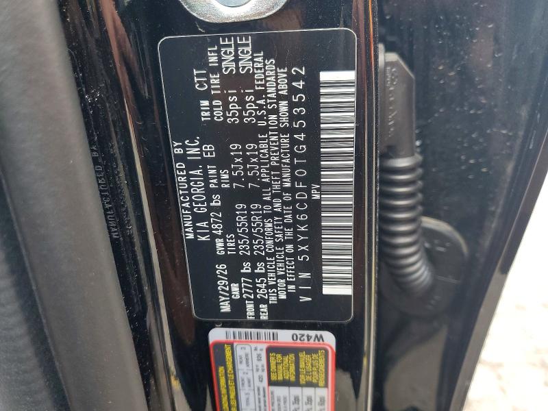 59854406 :رقم المزاد ، 5XYK6CDF0TG453542 vin ، 2026 Kia Sportage مزاد بيع