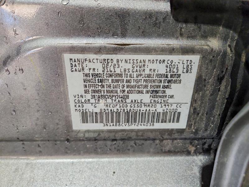 61767956 :رقم المزاد ، 3N1AB8CV5PY244038 vin ، 2023 Nissan Sentra مزاد بيع
