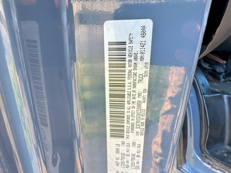 58179016 :رقم المزاد ، 3C6TRVDG3KE520850 vin ، 2019 Ram Promaster 2500 مزاد بيع
