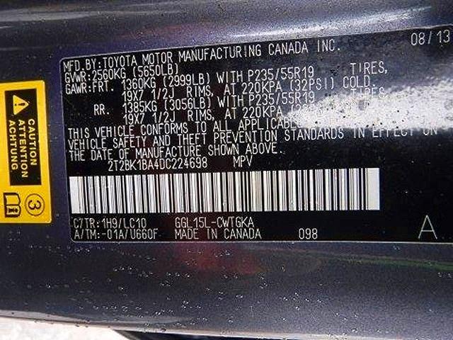 Aukcja sprzedaży 2013 Lexus Rx 350, vin: 2T2BK1BA4DC224698, numer aukcji: 61907006
