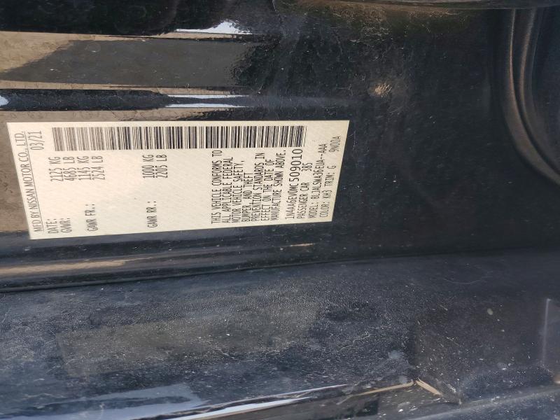 61125326 :رقم المزاد ، 1N4AA6EV0MC509010 vin ، 2021 Nissan Maxima مزاد بيع