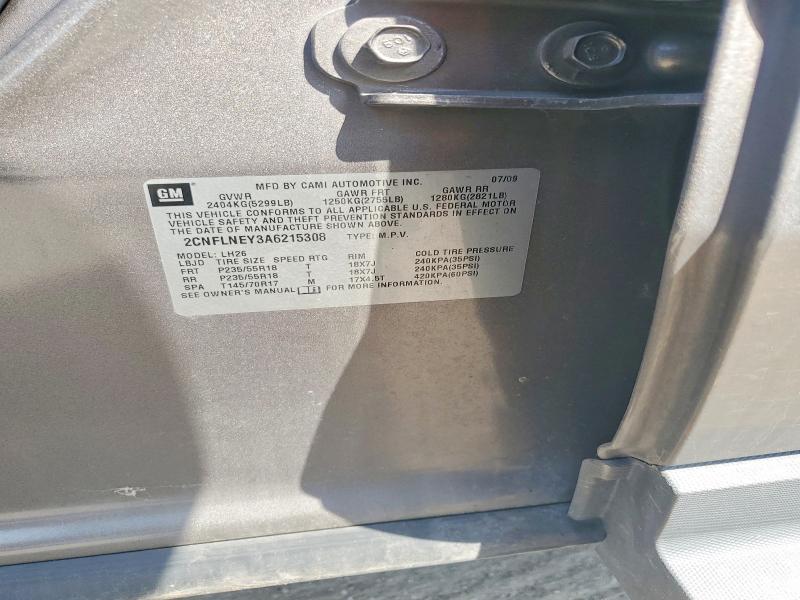 2010 Chevrolet Equinox მანქანა იყიდება აუქციონზე, vin: 2CNFLNEY3A6215308, აუქციონის ნომერი: 61900946