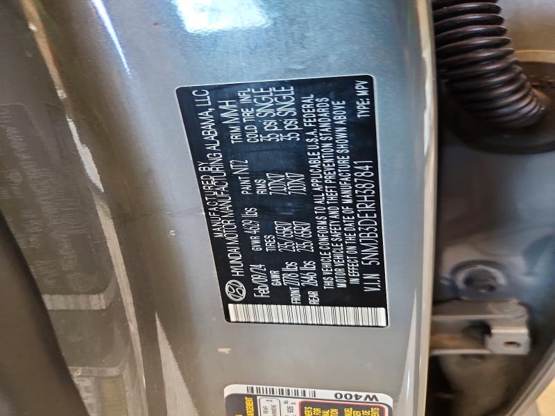 Продажа на аукционе авто 2024 Hyundai Tucson, vin: 5NMJB3DE1RH387841, номер лота: 62865116