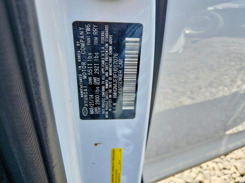 60268716 :رقم المزاد ، KMHGN4JE8FU017076 vin ، 2015 Hyundai Genesis مزاد بيع