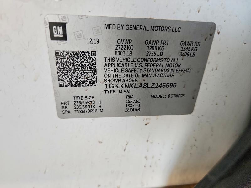 Продажа на аукционе авто 2020 Gmc Acadia, vin: 1GKKNKLA8LZ146595, номер лота: 62906916