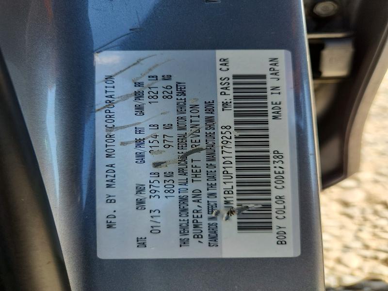 59385936 :رقم المزاد ، JM1BL1UP1D1779258 vin ، 2013 Mazda 3 مزاد بيع