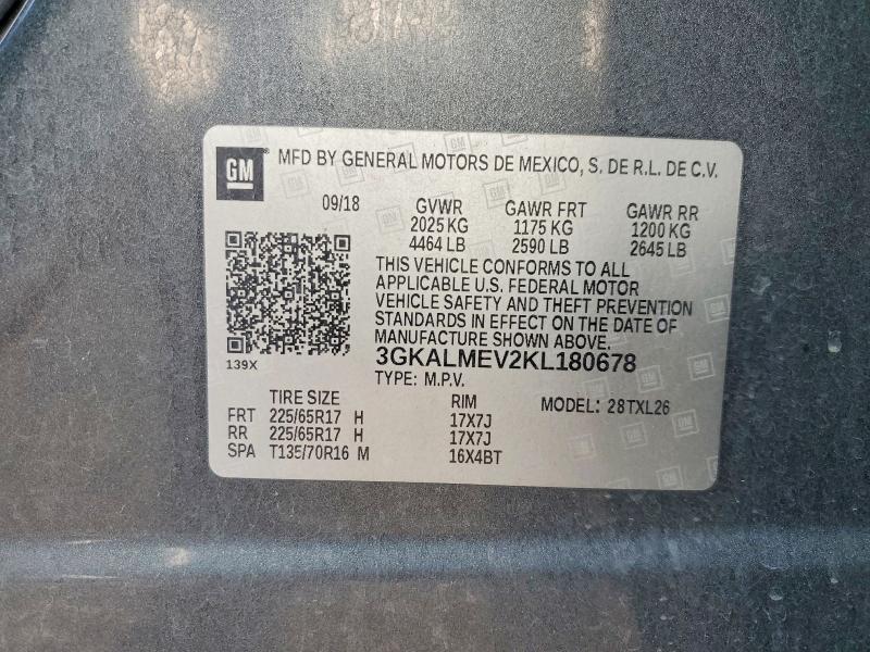 Продаж на аукціоні авто 2019 Gmc Terrain, vin: 3GKALMEV2KL180678, номер лоту: 60528796