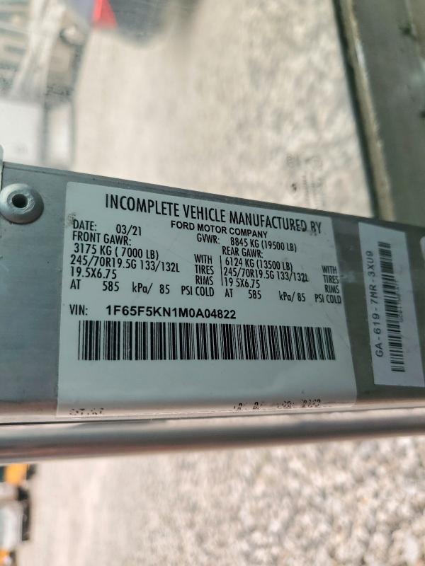 Продажа на аукционе авто 2021 Ford F59, vin: 1F65F5KN1M0A04822, номер лота: 60793386