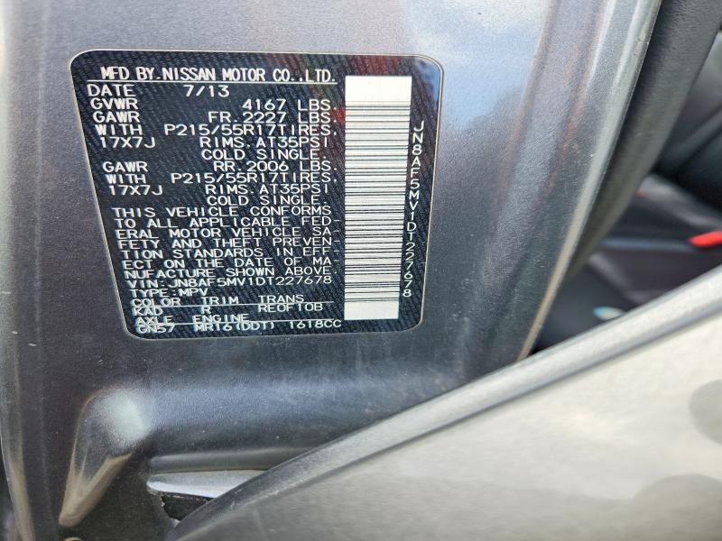 Продажа на аукционе авто 2013 Nissan Juke, vin: JN8AF5MV1DT227678, номер лота: 62883466