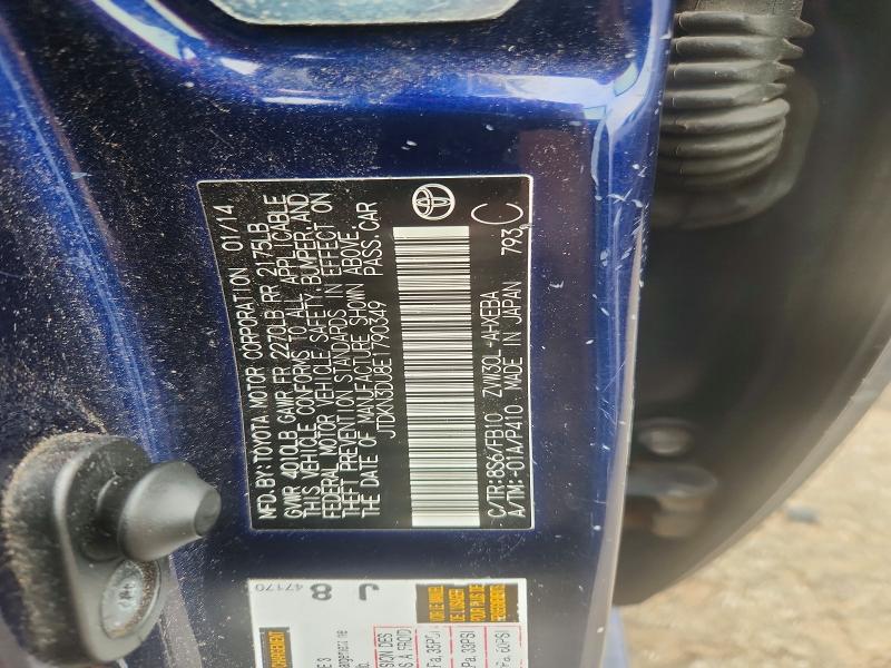 62648676 :رقم المزاد ، JTDKN3DU8E1790349 vin ، 2014 Toyota Prius مزاد بيع