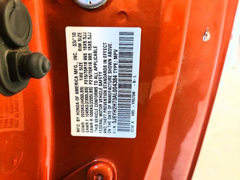 2010 Honda Element მანქანა იყიდება აუქციონზე, vin: 5J6YH2H73AL004384, აუქციონის ნომერი: 59310166