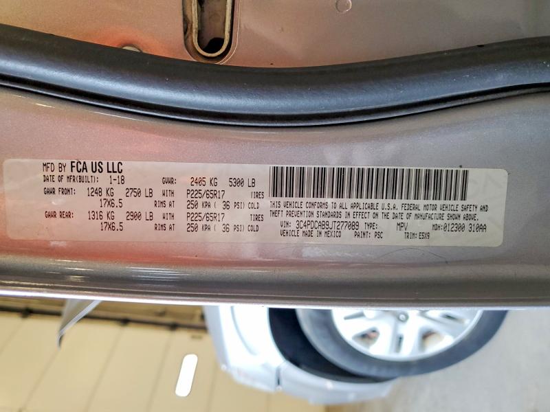 Aukcja sprzedaży 2018 Dodge Journey, vin: 3C4PDCAB9JT277089, numer aukcji: 62313716