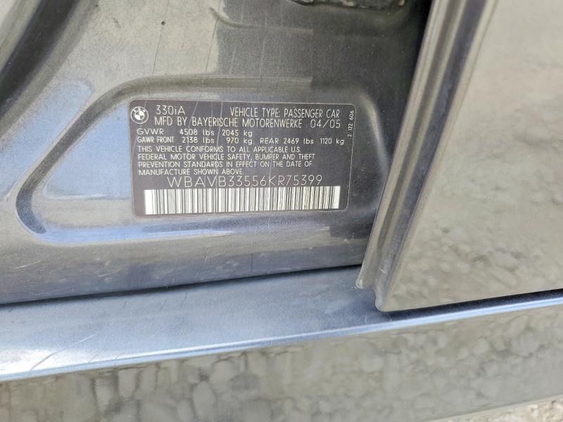 Продаж на аукціоні авто 2006 Bmw 330, vin: WBAVB33556KR75399, номер лоту: 59605296