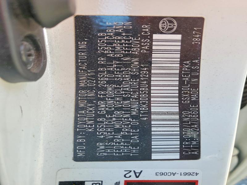 Aukcja sprzedaży 2011 Toyota Avalon, vin: 4T1BK3DB5BU412941, numer aukcji: 61185276