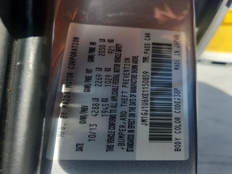 60931556 :رقم المزاد ، JM1GJ1U6XE1150859 vin ، 2014 Mazda 6 مزاد بيع