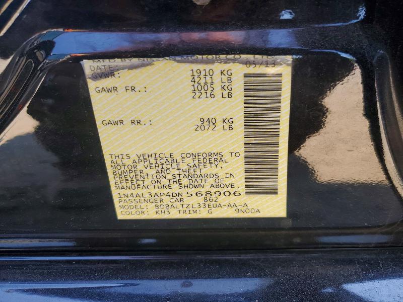 Продажа на аукционе авто 2013 Nissan Altima, vin: 1N4AL3AP4DN568906, номер лота: 61977856