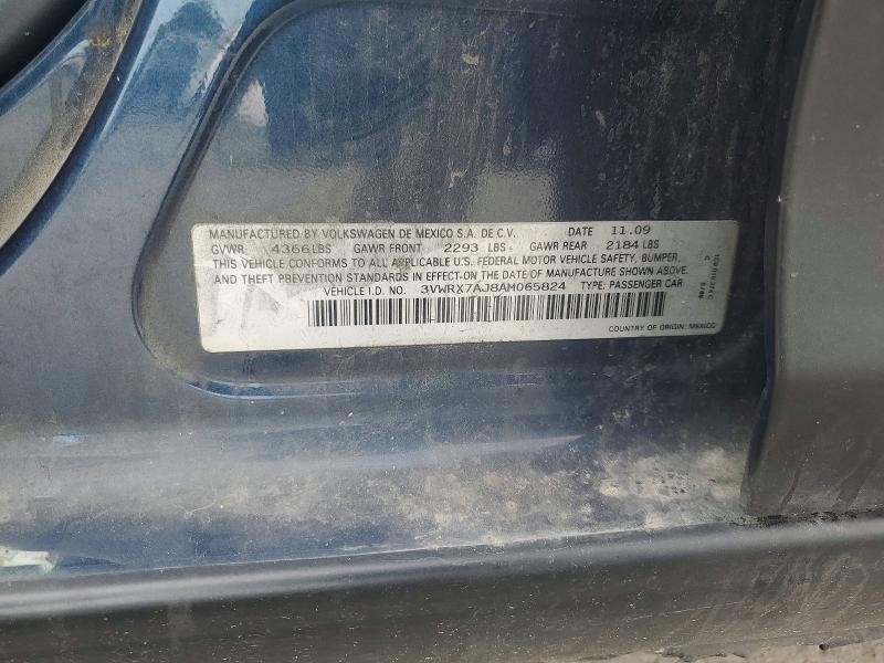 Aukcja sprzedaży 2010 Volkswagen Jetta, vin: 3VWRX7AJ8AM065824, numer aukcji: 62791226