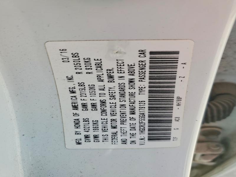 2016 Honda Accord მანქანა იყიდება აუქციონზე, vin: 1HGCR2F55GA179126, აუქციონის ნომერი: 61674026