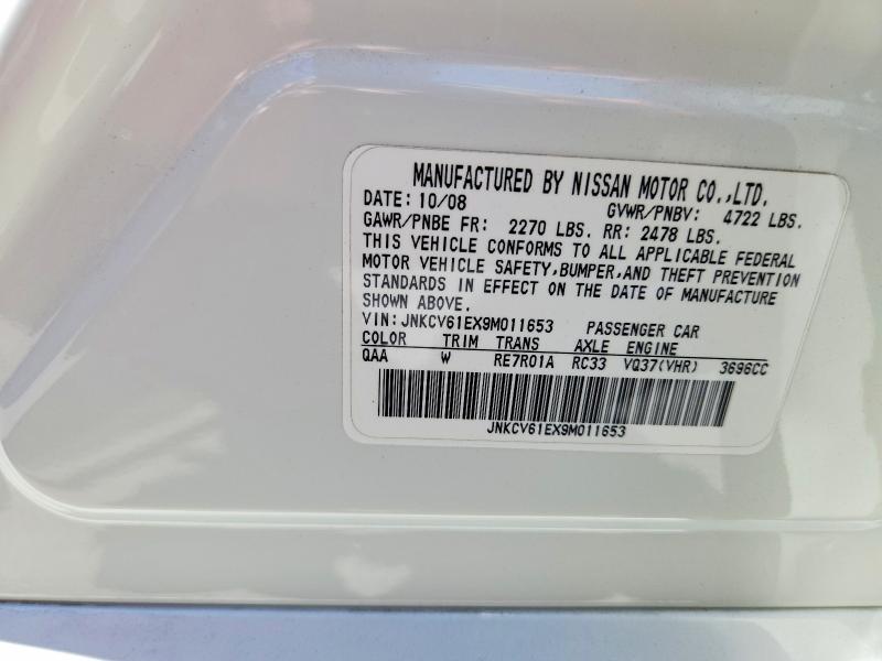Aukcja sprzedaży 2009 Infiniti G37 Sedan, vin: JNKCV61EX9M011653, numer aukcji: 60000876