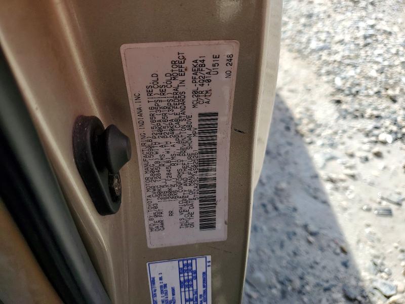 Aukcja sprzedaży 2004 Toyota Sienna, vin: 5TDZA23C74S025261, numer aukcji: 59882246