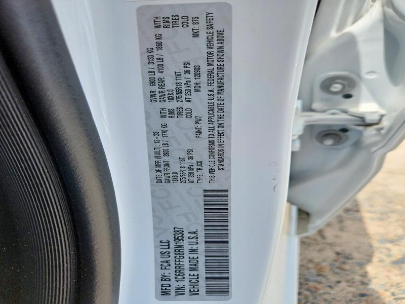 Продаж на аукціоні авто 2024 Ram 1500, vin: 1C6RRFFG8RN195387, номер лоту: 61491226