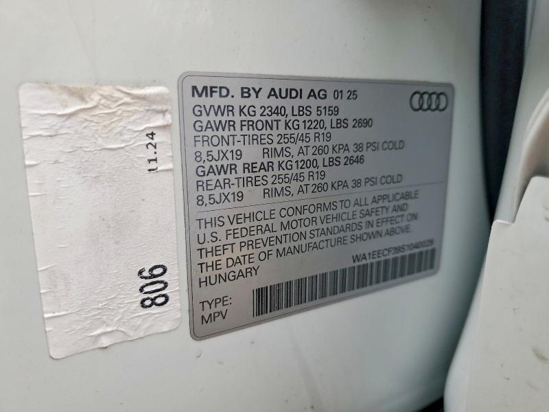 Продаж на аукціоні авто 2025 Audi Q3, vin: WA1EECF39S1040028, номер лоту: 60997156