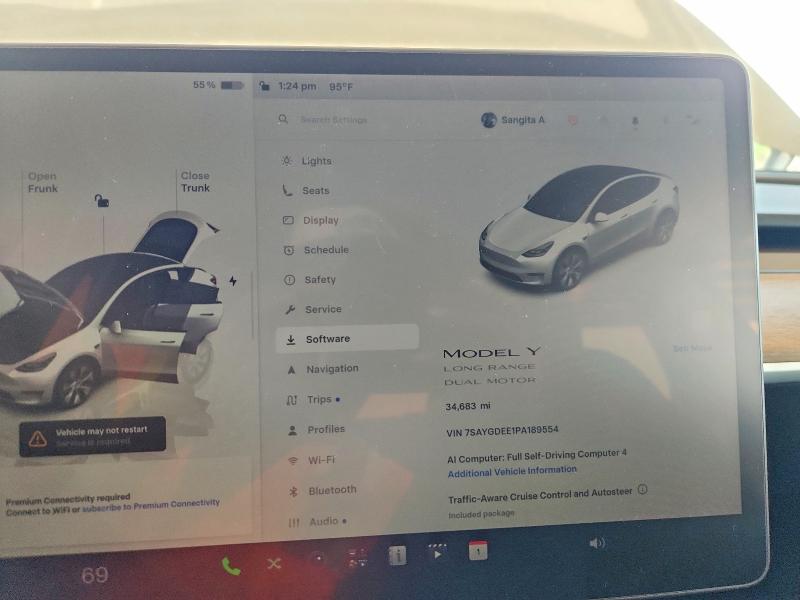 2023 Tesla Model Y მანქანა იყიდება აუქციონზე, vin: 7SAYGDEE1PA189554, აუქციონის ნომერი: 59282466