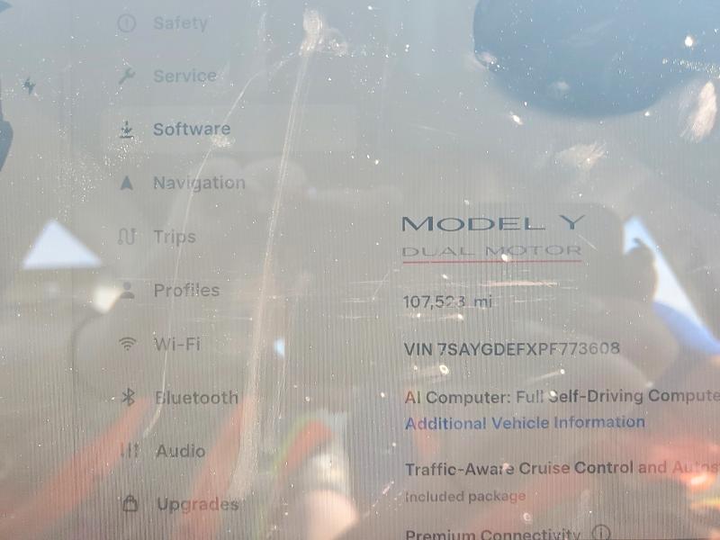 2023 Tesla Model Y მანქანა იყიდება აუქციონზე, vin: 7SAYGDEFXPF773608, აუქციონის ნომერი: 62119366