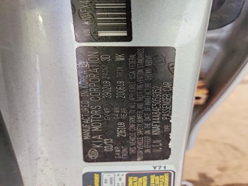 Aukcja sprzedaży 2014 Kia Forte, vin: KNAFX4A84E5059352, numer aukcji: 60429576