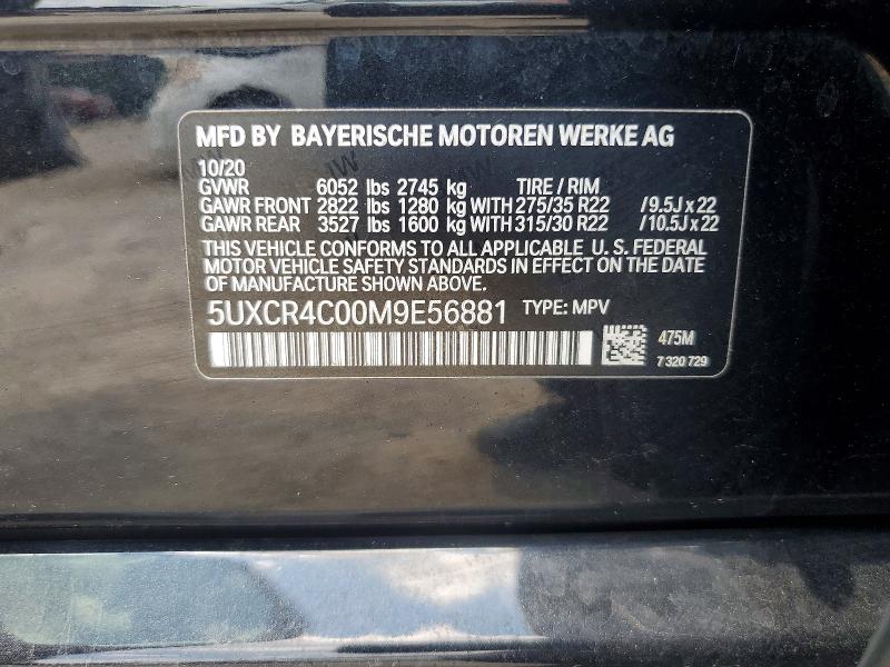Aukcja sprzedaży 2021 Bmw X5, vin: 5UXCR4C00M9E56881, numer aukcji: 60817186