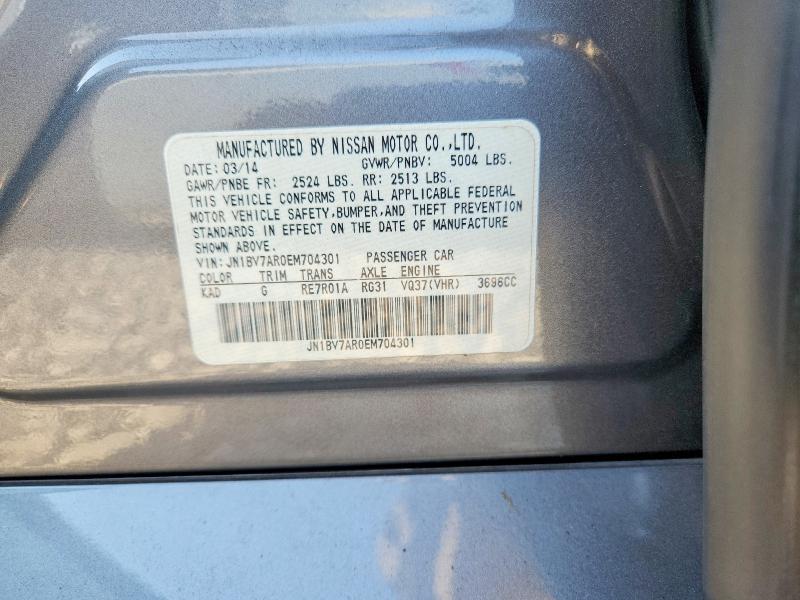 60879056 :رقم المزاد ، JN1BV7AR0EM704301 vin ، 2014 Infiniti Q50 مزاد بيع