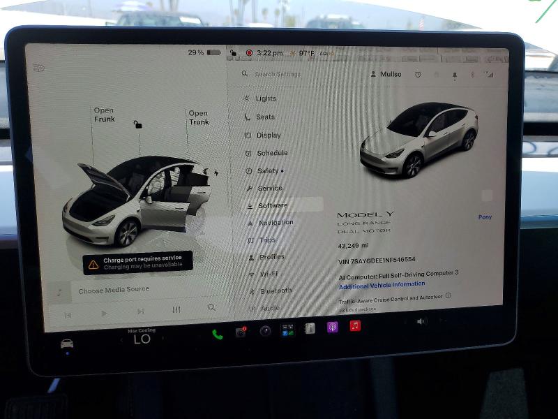 2022 Tesla Model Y მანქანა იყიდება აუქციონზე, vin: 7SAYGDEE1NF546554, აუქციონის ნომერი: 62832716