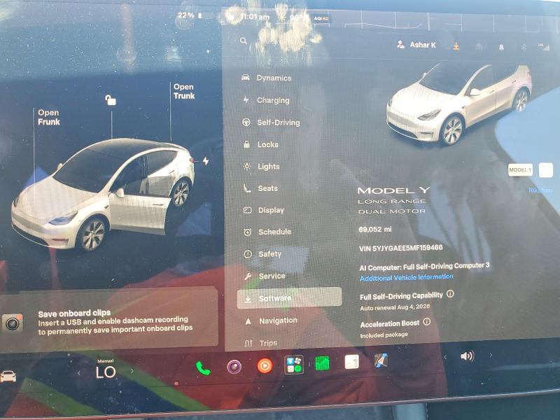 Продаж на аукціоні авто 2021 Tesla Model Y, vin: 5YJYGAEE5MF159466, номер лоту: 62144726
