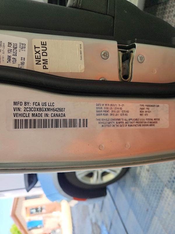 Продажа на аукционе авто 2021 Dodge Charger, vin: 2C3CDXBGXMH642607, номер лота: 60979276