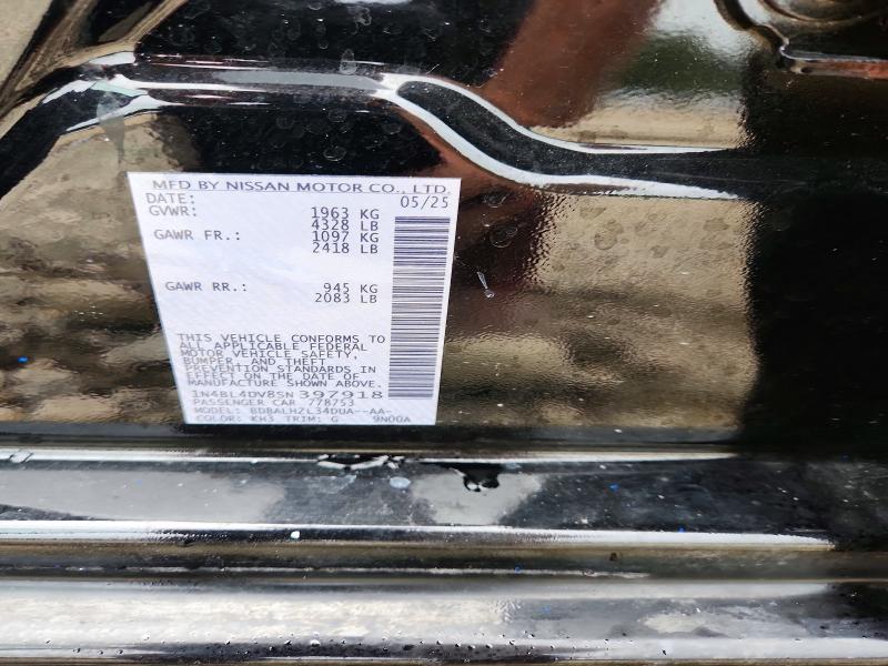 Aukcja sprzedaży 2025 Nissan Altima, vin: 1N4BL4DV8SN397918, numer aukcji: 60880816