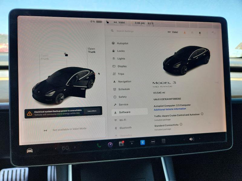 Aukcja sprzedaży 2019 Tesla Model 3, vin: 5YJ3E1EAXKF398392, numer aukcji: 61599486