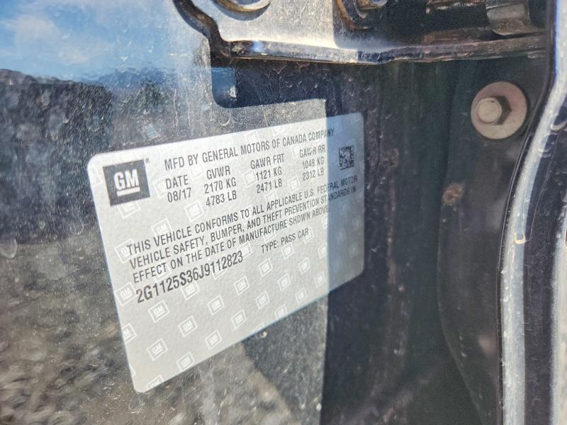 61487436 :رقم المزاد ، 2G1125S36J9112823 vin ، 2018 Chevrolet Impala مزاد بيع