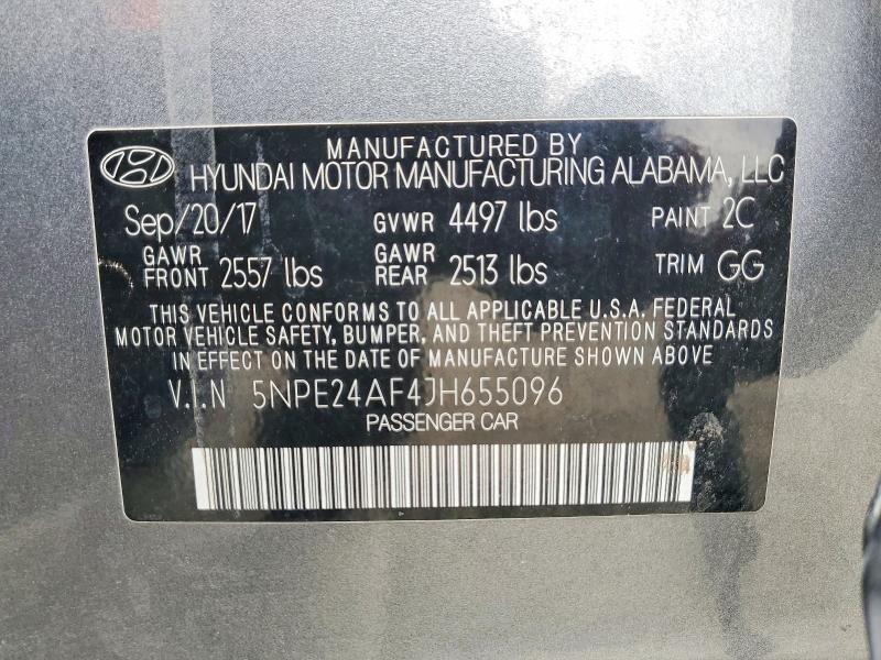 Aukcja sprzedaży 2018 Hyundai Sonata, vin: 5NPE24AF4JH655096, numer aukcji: 60655796