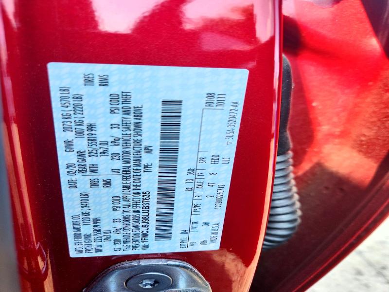 Продаж на аукціоні авто 2020 Ford Escape, vin: 1FMCU9J98LUB37635, номер лоту: 59166426