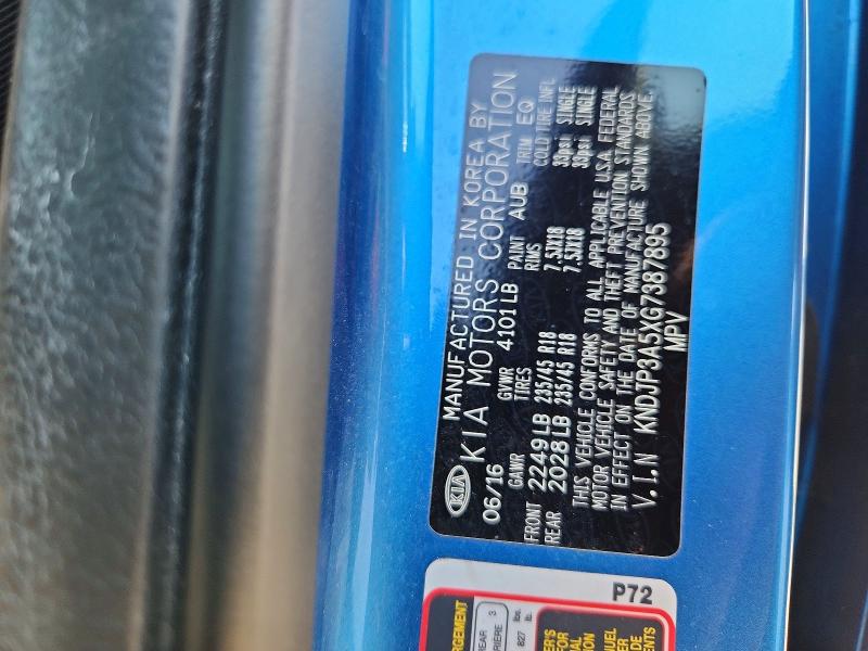Продаж на аукціоні авто 2016 Kia Soul, vin: KNDJP3A5XG7387895, номер лоту: 62502686