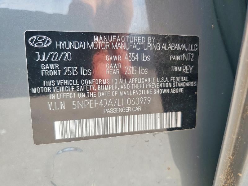 Aukcja sprzedaży 2020 Hyundai Sonata, vin: 5NPEF4JA7LH060979, numer aukcji: 61379226