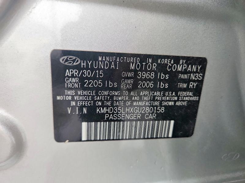 Aukcja sprzedaży 2016 Hyundai Elantra Gt, vin: KMHD35LHXGU280158, numer aukcji: 61821366